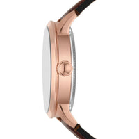 Reloj Fossil Townsman Automático de acero inoxidable y cuero, estilo esqueleto, resistente al agua hasta 50 metros