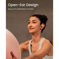 SHOKZ OpenFit Air en rosa, auriculares de oreja abierta, verdaderamente inalámbricos, resistentes al agua y seguros para uso diario