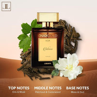 Liberty Premium Oud Luxury Seductive Parfum para hombres y mujeres, diseñado en Francia con notas amaderadas de larga duración