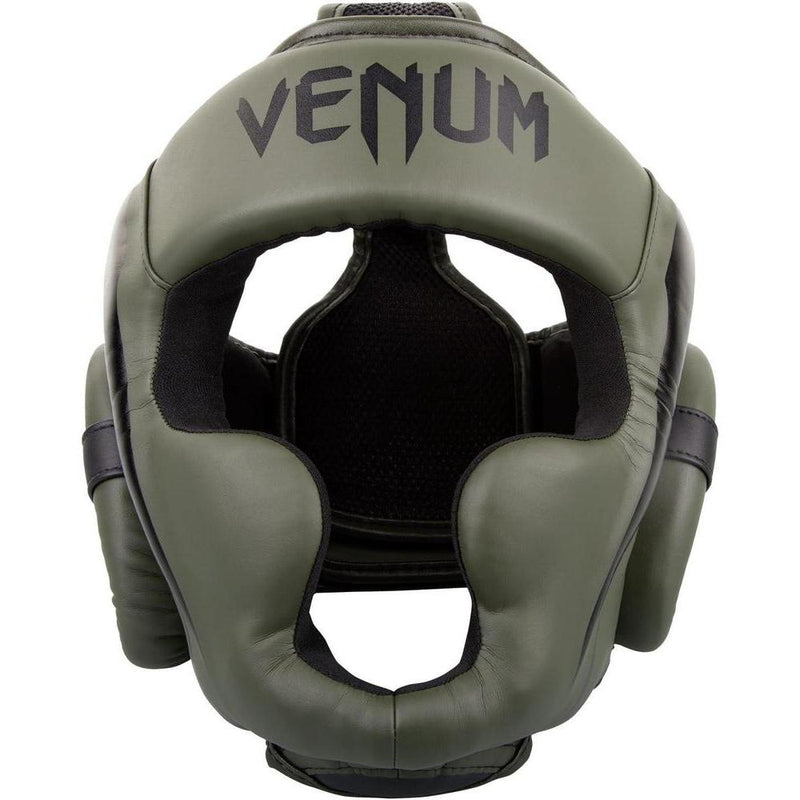 Casco protector Venum Elite: ligero y ajustable, perfecto para boxeo y MMA, con diseño ergonómico y malla ventilada