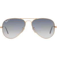 Ray-Ban Rb3025 Classic Aviator - Lentes de sol clásicos con estructura de cobre y lentes azul degradado