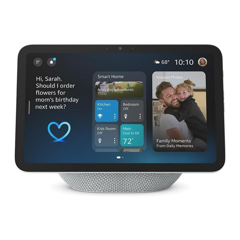 Echo Show 8 de Amazon, pantalla HD con audio espacial y control de Smart Home, color blanco