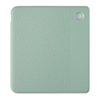 Funda Kobo Libra Colour SleepCover verde jardín, tecnología de sueño y despertador. Soporte 2 vías y cuero vegano