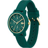 Lacoste 12.12 Reloj multifunción de cuarzo para mujer con diseño contemporáneo, esfera curvada de aluminio y correa de silicona
