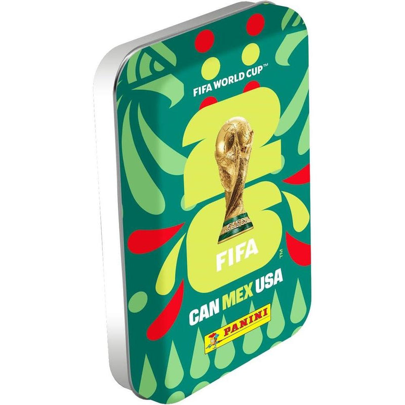Colección de Estampas Oficial Panini del Mundial FIFA 2026 con Estuche Metálico, Incluye 8 Paquetes de Estampas de Fútbol