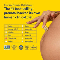 Multivitamínico Prenatal Ritual para Mujeres, con Folato, Colina y Omega-3 DHA para Soporte Fetal y Maternal, Sin OGM, Vegano