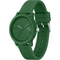 Lacoste TR90 12.12 - Reloj de cuarzo para hombre con correa de goma verde, diseño deportivo y fashion