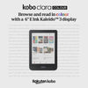 Kobo Clara Colour eReader con pantalla de tinta electrónica, opción de modo oscuro, resistente al agua, 16 GB de almacenamiento