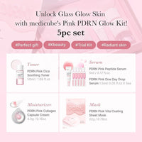 Medicube Kit de ADN de Salmón PDRN: Cuidado de la piel con tónico, suero y mascarilla para hidratar y reafirmar