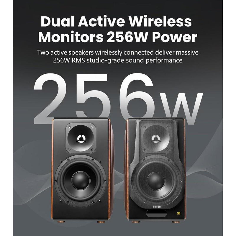 Edifier S3000MKII Altavoces audiófilos de alta resolución, 256 W RMS, aptX HD Bluetooth, inalámbrico, agudos planares