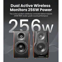 Edifier S3000MKII Altavoces audiófilos de alta resolución, 256 W RMS, aptX HD Bluetooth, inalámbrico, agudos planares