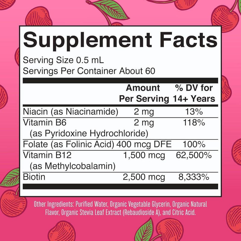 MaryRuth Organics Complejo de Vitamina B, Suplemento Vegano y Orgánico con Biotina, Vitamina B12 y Niacina, Apoyo Metabólico