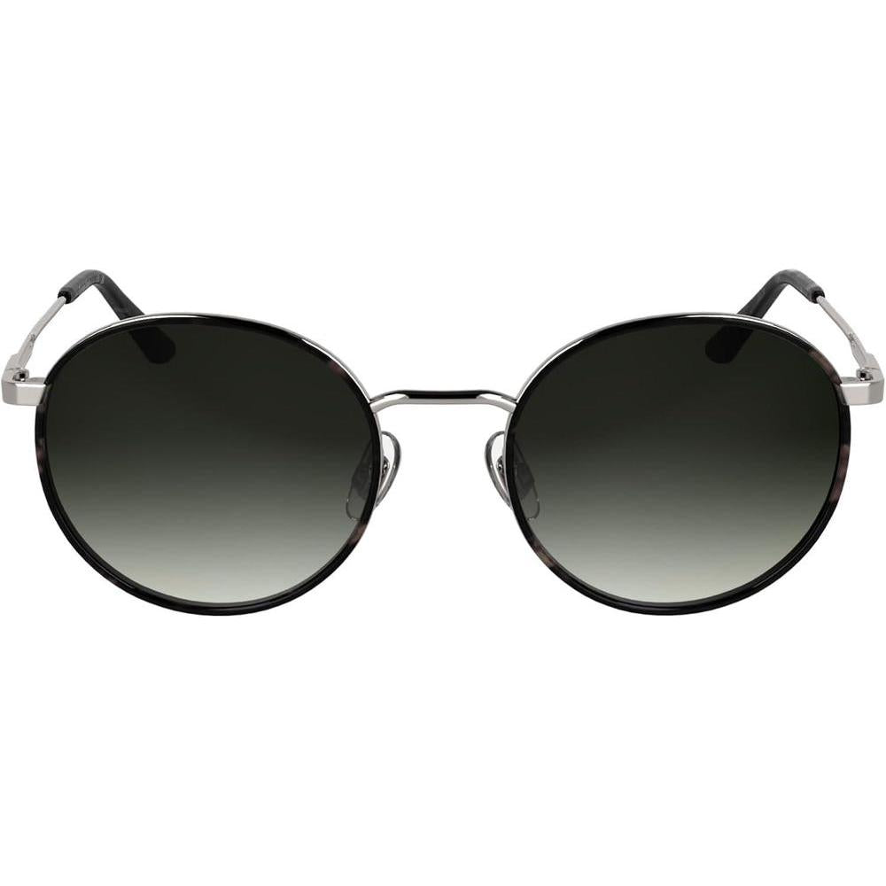 Lentes de sol Calvin Klein CK25101S con diseño redondo y marco de metal, incluyendo almohadillas nasales ajustables para mayor comodidad