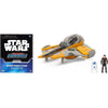 Paquete exclusivo Star Wars Micro Galaxy Squadron: Jedi Interceptor de Anakin con accesorios de figura y vehículo