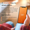 Ember Taza inteligente con control de temperatura, calentador de café controlado por aplicación y recargable con pantalla LED, verde salvia