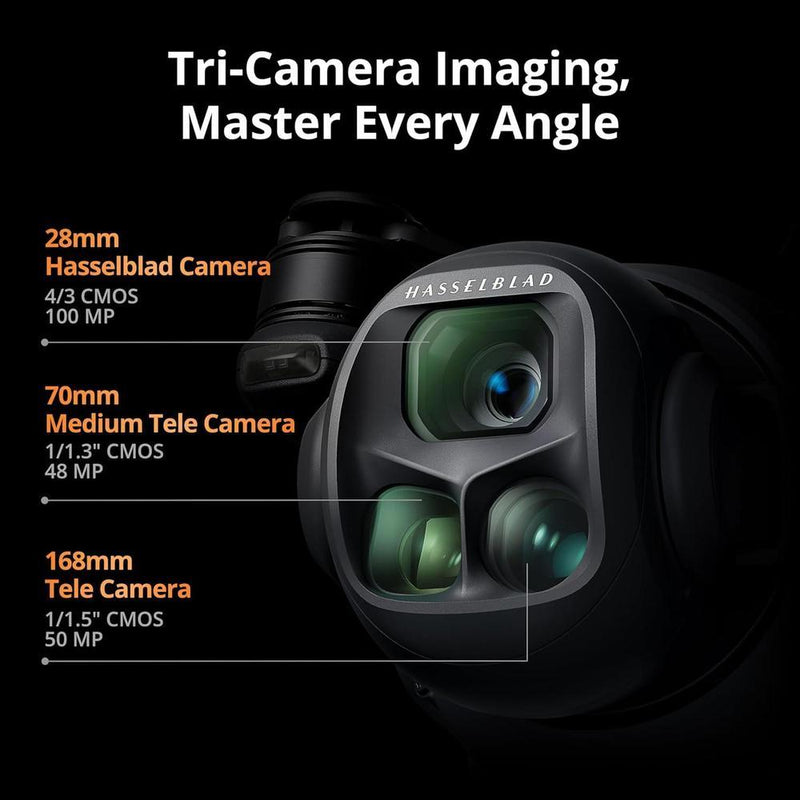 DJI Mavic 4 Pro Combo Fly More con DJI RC 2, triple cámara Hasselblad de 100MP, transmisión 30km, vuelo máximo 51 minutos