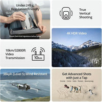 DJI Mini 3 combo con cámara 4K, 3 baterías, transmisión de video a 10 km, ideal para principiantes, dron ligero y avanzado