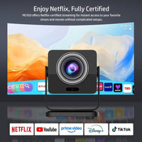 HP MC450 Mini proyector portátil inteligente con WiFi, Bluetooth, aplicaciones con licencia y soporte 4K, control de voz y USB-C