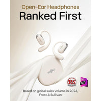 Auriculares De Oreja Abierta Shokz Openfit 2 Bluetooth, Micrófono, 48 Horas Reproducción, Carga Rápida, Beige