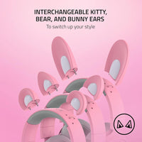 Razer Kraken Kitty V2 Pro Auriculares RGB: orejas intercambiables, iluminación reactiva y micrófono desmontable