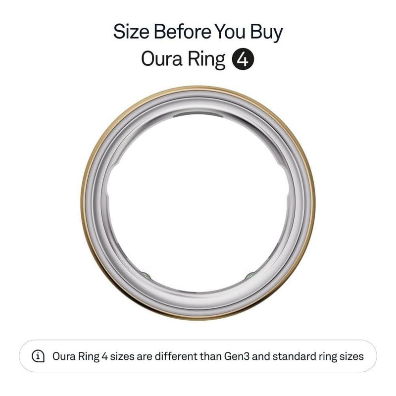 Anillo Inteligente Oura Ring 4 en Oro, seguimiento de salud integral, compatible con iOS y Android, resistente y cómodo
