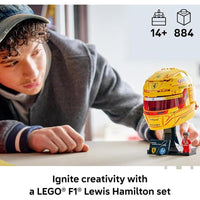 LEGO Ediciones Scuderia Ferrari Casco de Lewis Hamilton Juego de construcción para adolescentes y fanáticos de F1