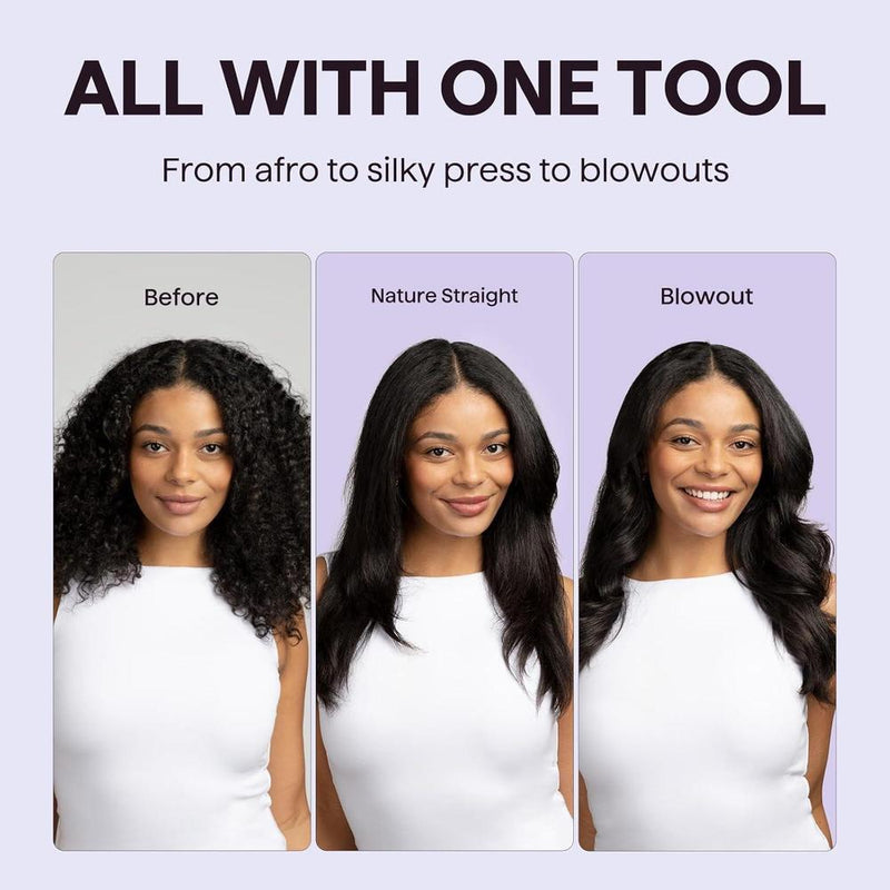 Wavytalk Cepillo Térmico Blowout Boost, Rizador de Cepillo Redondo Calentado de Doble Voltaje, Cerámica, Tecnología Iónica