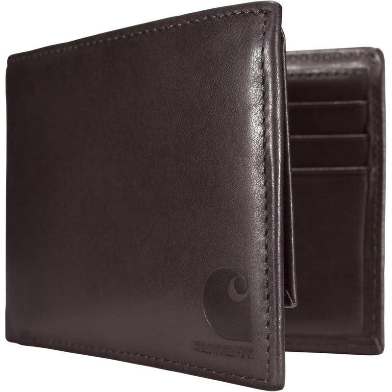 Carhartt Carteras duraderas de cuero marrón aceitado para hombre, varios estilos disponibles
