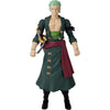 Figura de acción de Zoro de One Piece - Anime Heroes de Bandai, calidad premium y más de 16 articulaciones.