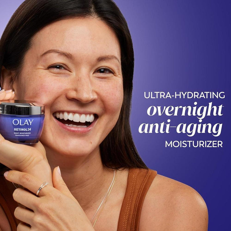 Olay Retinol 24 Hidratante Facial Crema Noche Antienvejecimiento Mujer Sin Fragancia 50.3ml
