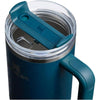 Stanley Quencher H2.0, vaso acero inoxidable con asa, pajilla, tapa giratoria FlowState, aislamiento térmico, sin BPA, azul claro