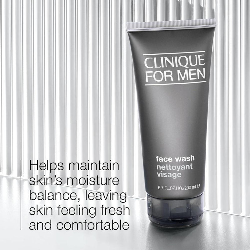 Clinique Lavado Facial para Hombres con Fórmula Adaptada a Piel Grasa, Libre de Fragancias, con Aloe Vera y Sucrose
