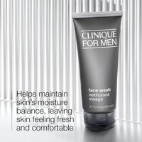 Clinique Lavado Facial para Hombres con Fórmula Adaptada a Piel Grasa, Libre de Fragancias, con Aloe Vera y Sucrose