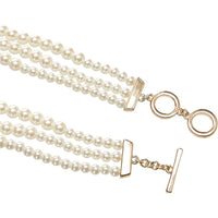 Anne Klein collar de perlas blancas con detalle dorado para mujer, elegante para cualquier ocasión especial