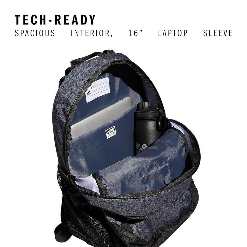 Mochila grande adidas Excel para hombres y mujeres, duradera para laptop y uso atlético