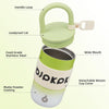 Taza de café BJPKPK con tapa y asa de acero inoxidable, ideal para mantener bebidas frías y calientes, color pepino