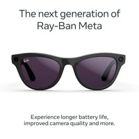 Ray-Ban Meta Gen 2 Skyler, gafas inteligentes AI estilo negro brillante con cámara 12 MP y lentes Transitions amatista