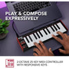 AKAI Profesional LPK25 - Controlador de teclado MIDI USB con 25 teclas sensibles para Mac y PC, arpegiador y software musicale