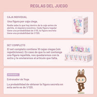 POP MART Figuras de The Monsters Lazy Yoga, figuras sorpresa coleccionables para decoración y regalo, estilo caja ciega aleatoria