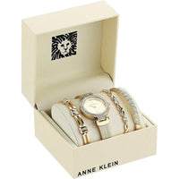 Anne Klein Women's Premium Crystal Accented Watch and Bracelet Set
