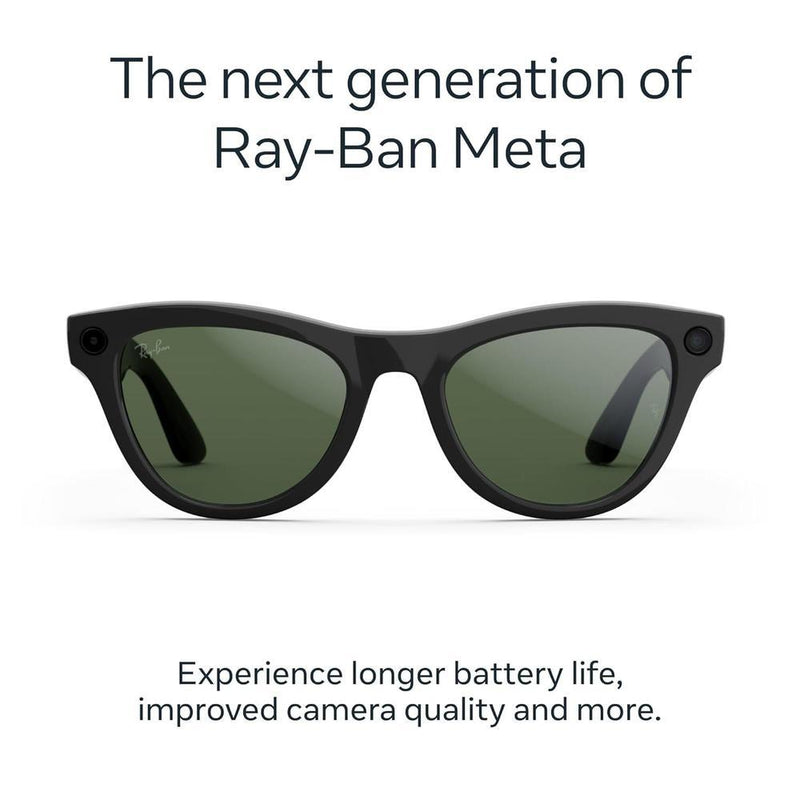 Gafas inteligentes Ray-Ban Meta Gen 2 Skyler negro brillante con cámara 12 MP y duración batería 8 horas