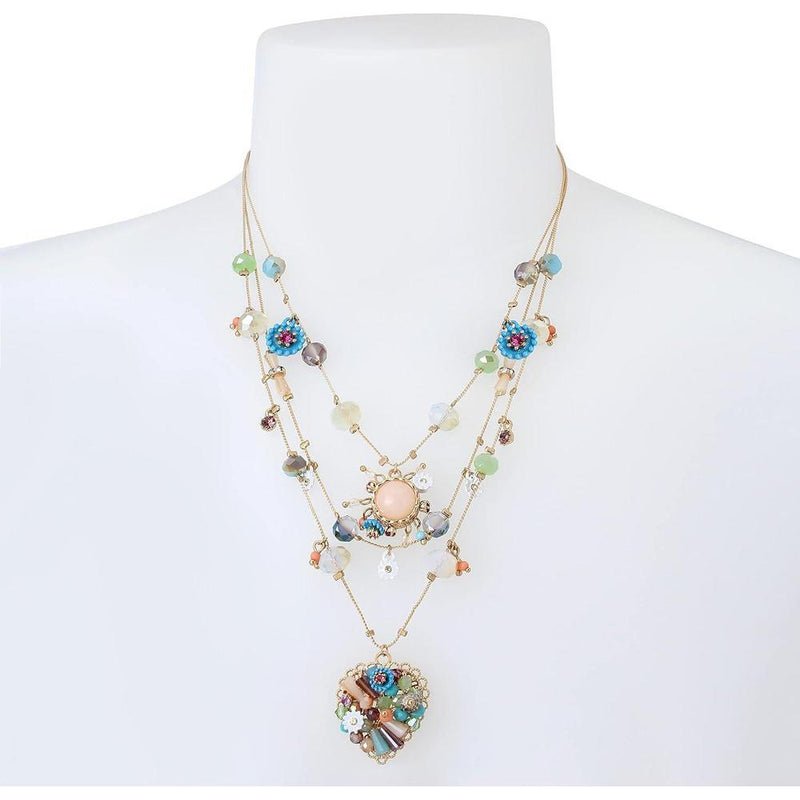 Betsey Johnson collar mujer en capas con dijes de mariposa, metal dorado, diseño delicado y ligero