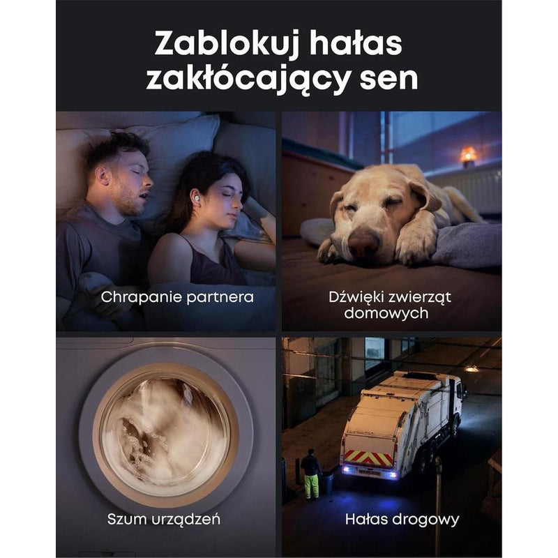 Auriculares para dormir Soundcore Sleep A30 de Anker con cancelación activa de ruido y enmascaramiento de ronquidos, ultra comodidad