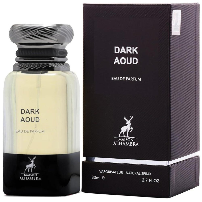 Maison Alhambra Dark Aoud - Eau de Parfum unisex: fragancia especiada y amaderada, 80 ml, larga duración
