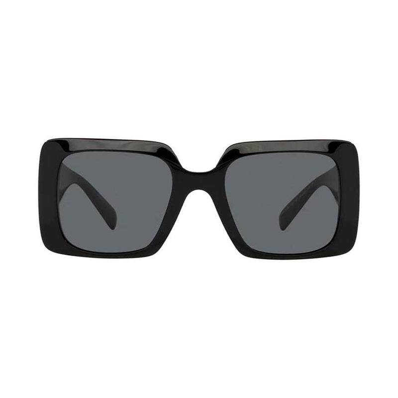 Gafas de sol rectangulares Versace VE 4405 de plástico negro con lentes grises