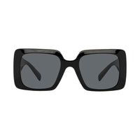 Gafas de sol rectangulares Versace VE 4405 de plástico negro con lentes grises