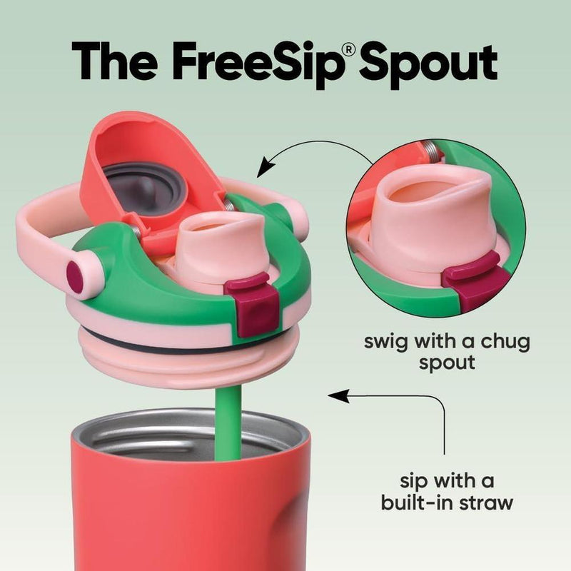 Botella de agua Owala FreeSip con aislamiento de acero inoxidable, boquilla 2-en-1 y asa de cubo, ideal para viajes y deportes