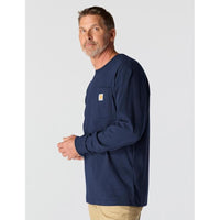 Camiseta de trabajo Carhartt de manga larga con bolsillo para hombre, ajuste holgado y resistente para actividades intensas