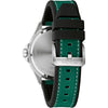 Bulova Reloj Marine Star de cuarzo plateado de acero inoxidable para hombre, correa de cuero y silicona, resistente al agua