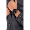 Reloj GUESS para hombre, correa de silicona, esfera negra, movimiento de cuarzo, resistente al agua y a golpes